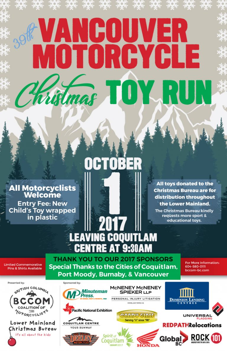 39th Annual Vancouver Motorcycle Christmas Toy Run PNE