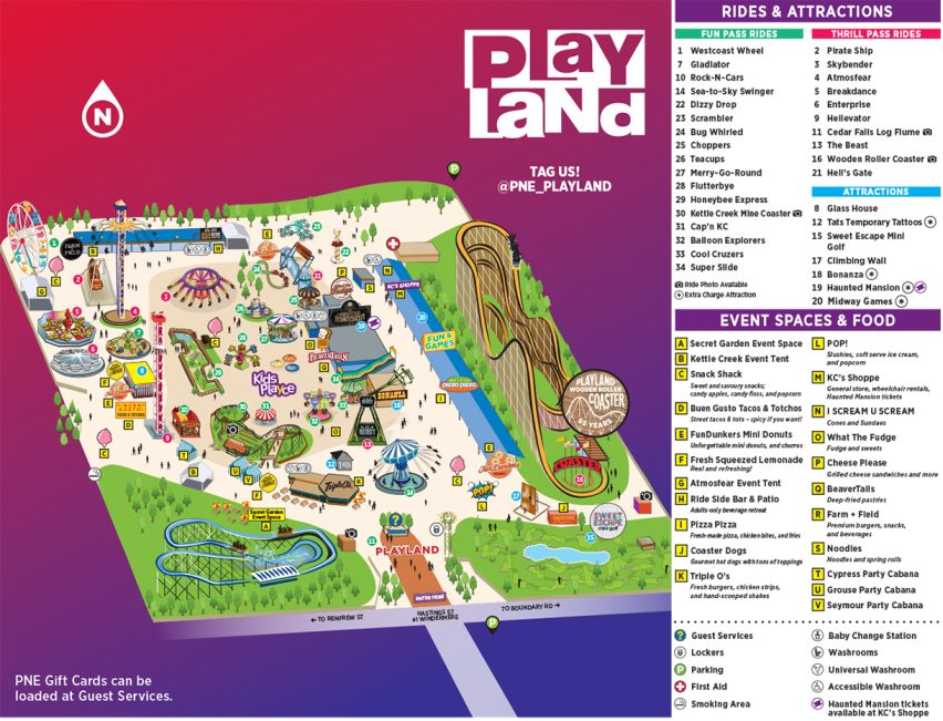 Map of Playland - PNE