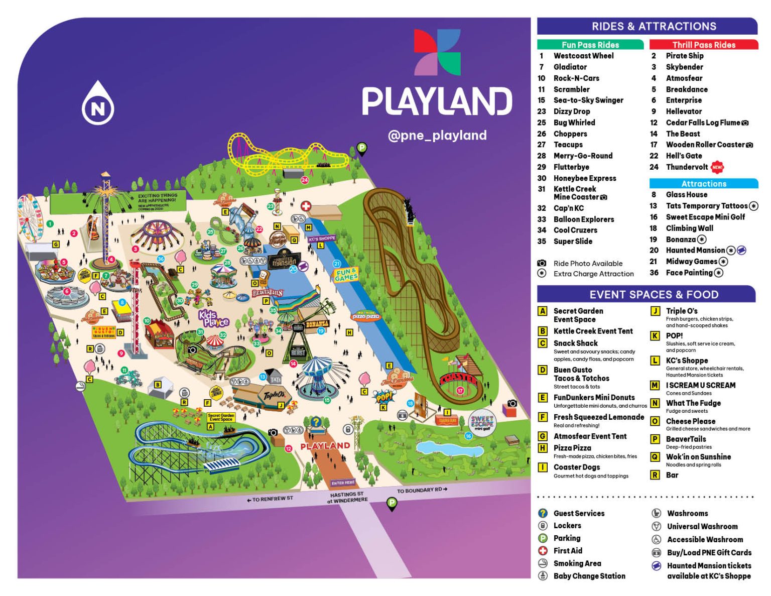 Map of Playland PNE