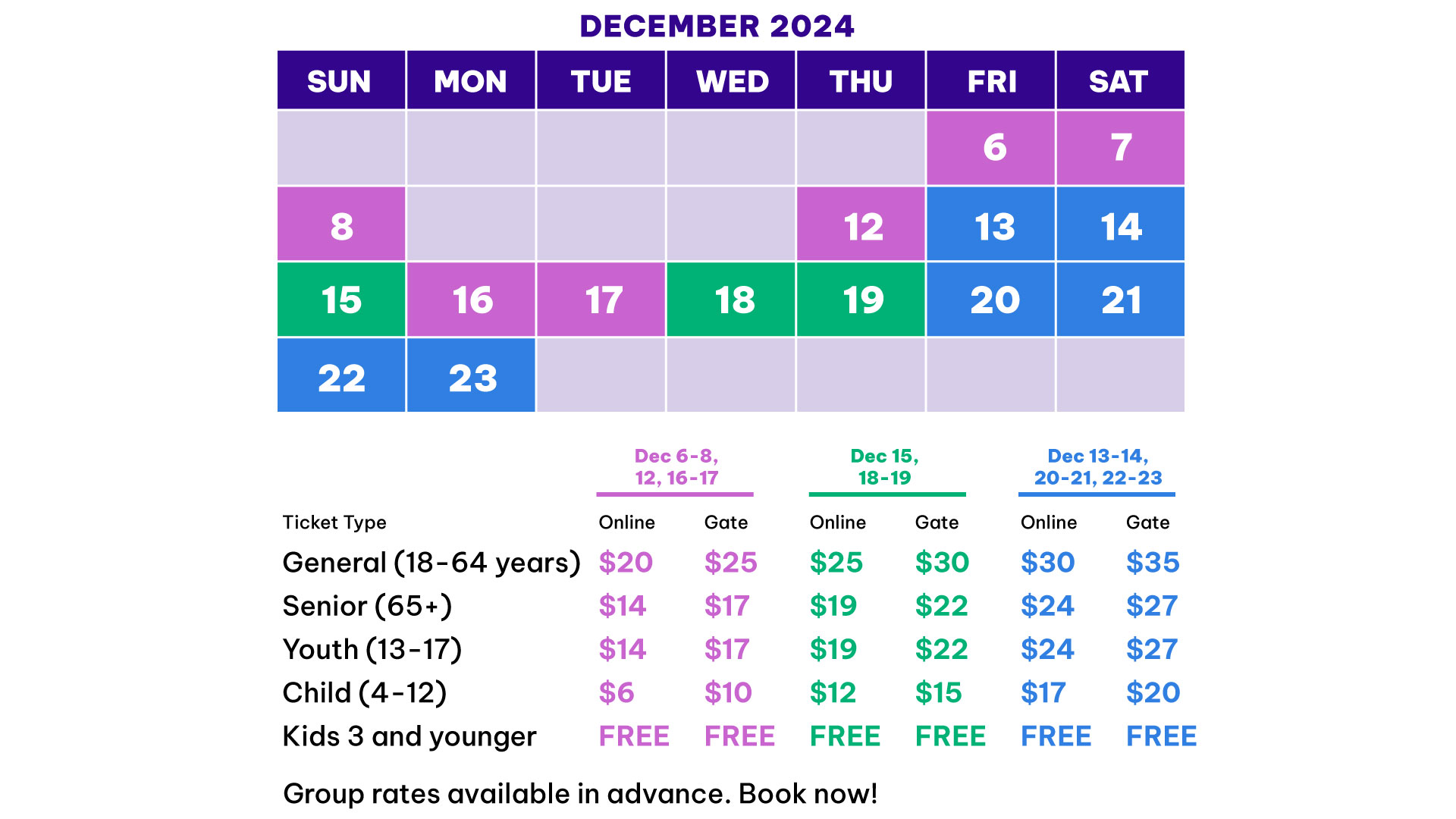 winter fair pricing